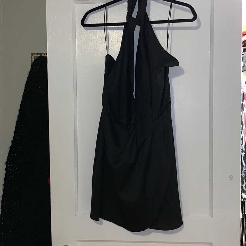 Black Satin Club Dress